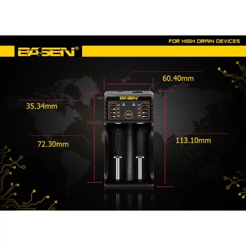 Basen BS2 Li-ion 18650 Pil Şarj Aleti Basen BS2 Li-ion 18650 Pil Şarj Aleti