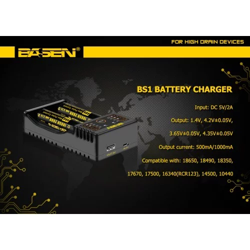 Basen BS2 Li-ion 18650 Pil Şarj Aleti Basen BS2 Li-ion 18650 Pil Şarj Aleti