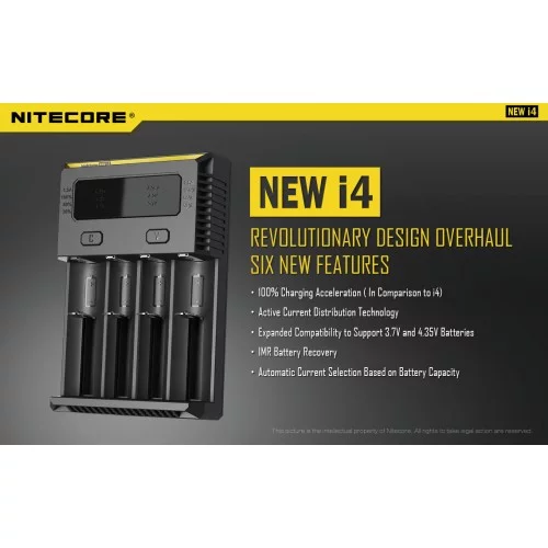 Nitecore Intellicharger New i4 Li-ion 18650 Pil Şarj Aleti Nitecore Intellicharger New i4 Li-ion 18650 Pil Şarj Aleti